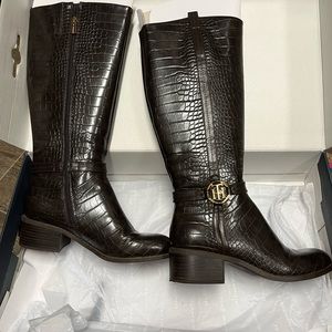 Tommy Hilfiger rich brown riding boots.